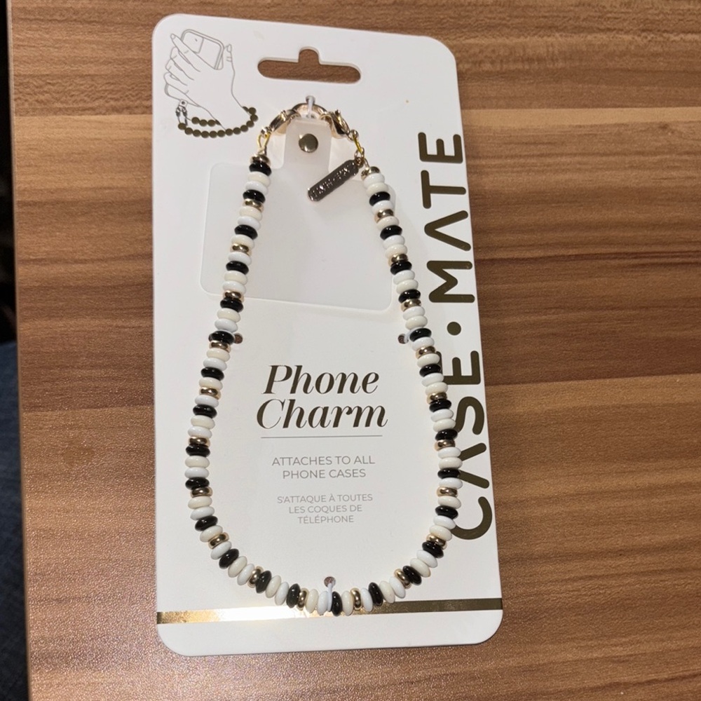 Case-Mate Black and White Phone Charm